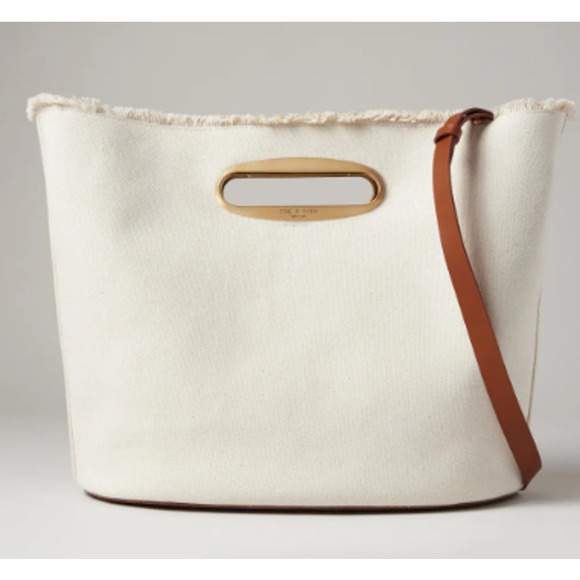 rag & bone Handbags - Rag & Bone Belize Canvas Tote Tan Brown Leather Shoulder Strap